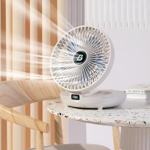 Prijenosni mini ventilator - 120° oscilacija, daljinski, 12h baterija | AIRCOLIO