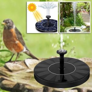 Solarna vrtna fontana - 6 uzoraka, mlaz 30–60 cm, bez ožičenja | FONTANA