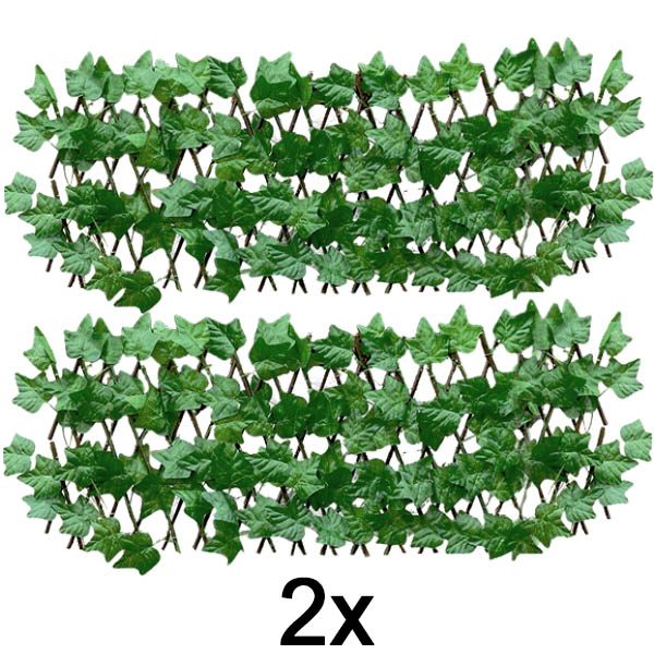 2x Proširiva panelna ograda s bršljanom – 30×180 cm, UV-otporna, bez alata | GREENFENCE