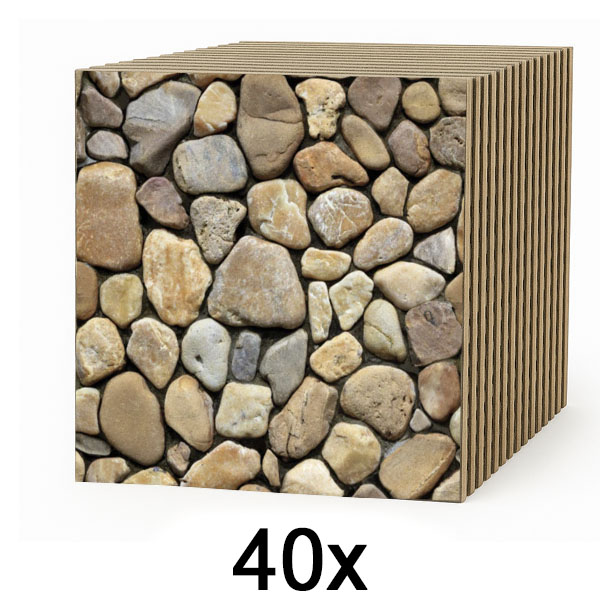 4x 3D zidne pločice s efektom kamena – odlijepi i zalijepi | STONEBLOCKS