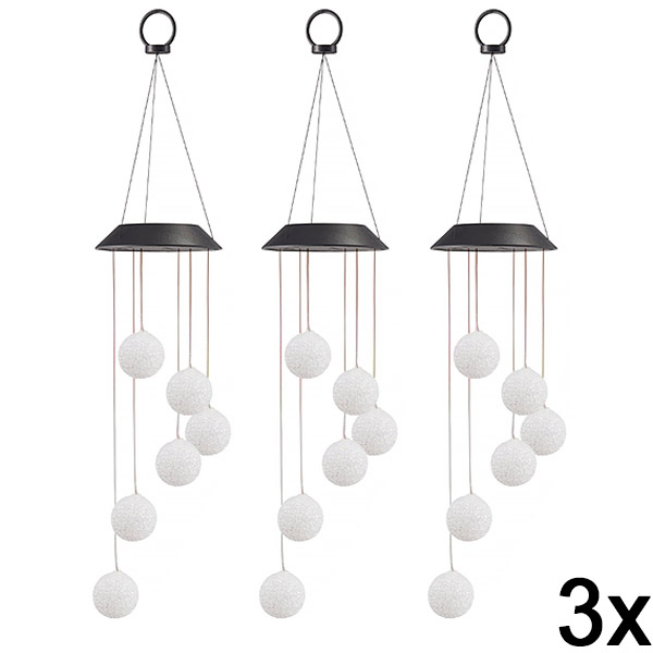 3x Solarna viseća LED vrtna svjetiljka | AURAWIND